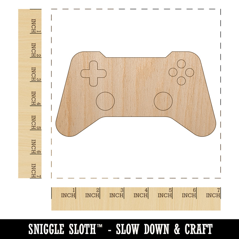Video Game Controller Icon Unfinished Wood Shape Piece Cutout for DIY Craft Projects