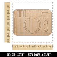 Vintage Disposable Camera Unfinished Wood Shape Piece Cutout for DIY Craft Projects