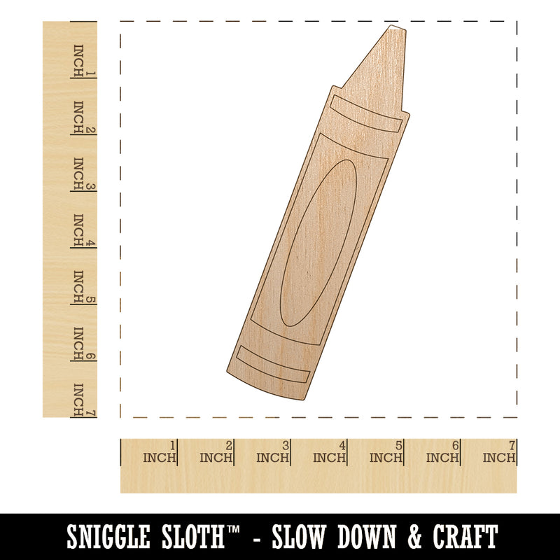 Coloring Crayon Unfinished Wood Shape Piece Cutout for DIY Craft Projects