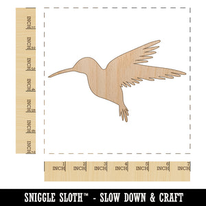 Hummingbird Silhouette Unfinished Wood Shape Piece Cutout for DIY Craft Projects