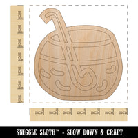 Punch Bowl Doodle Unfinished Wood Shape Piece Cutout for DIY Craft Projects
