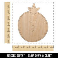 Rooster Chicken Head Cute Unfinished Wood Shape Piece Cutout for DIY Craft Projects