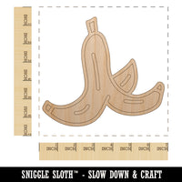 Slippery Banana Peel Unfinished Wood Shape Piece Cutout for DIY Craft Projects