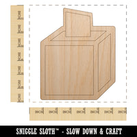 Tissue Box Unfinished Wood Shape Piece Cutout for DIY Craft Projects