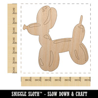 Balloon Animal Dog Unfinished Wood Shape Piece Cutout for DIY Craft Projects