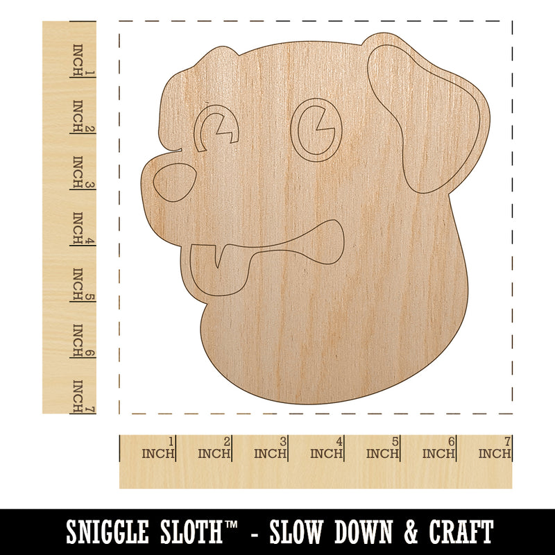 Cartoon Dog Labrador Retriever Unfinished Wood Shape Piece Cutout for DIY Craft Projects