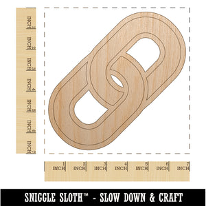 Chain Link Icon Unfinished Wood Shape Piece Cutout for DIY Craft Projects