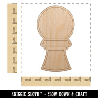 Chess Piece White Pawn Unfinished Wood Shape Piece Cutout for DIY Craft Projects