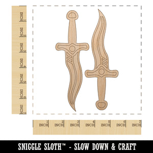 Daggers and Knives for a Thief or Rogue Unfinished Wood Shape Piece Cutout for DIY Craft Projects