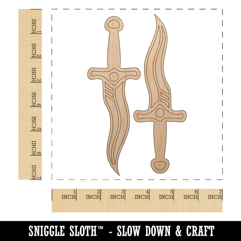 Daggers and Knives for a Thief or Rogue Unfinished Wood Shape Piece Cu –  Sniggle Sloth