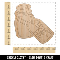 Drink Me Potion Bottle from Alice In Wonderland Unfinished Wood Shape Piece Cutout for DIY Craft Projects