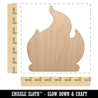 Flammable Fire Icon Unfinished Wood Shape Piece Cutout for DIY Craft Projects