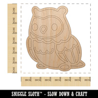 Kawaii Cute Owl Bird Unfinished Wood Shape Piece Cutout for DIY Craft Projects