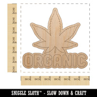 Organic Marijuana Leaf Pot Weed Hemp Unfinished Wood Shape Piece Cutout for DIY Craft Projects