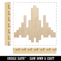 Retro Invaders from Space Rocket Ship Unfinished Wood Shape Piece Cutout for DIY Craft Projects