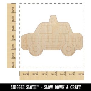 Taxi Car Vehicle Automobile Unfinished Wood Shape Piece Cutout for DIY Craft Projects