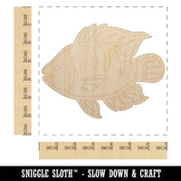 Tilapia Fish Fishing Unfinished Wood Shape Piece Cutout for DIY Craft Projects