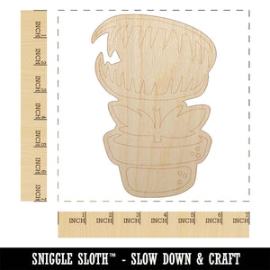 Venus Fly Trap Carnivorous Plant Unfinished Wood Shape Piece Cutout for DIY Craft Projects