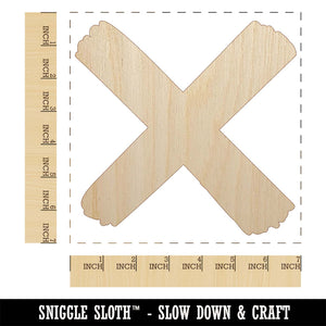 X Marks the Spot Treasure Map Unfinished Wood Shape Piece Cutout for DIY Craft Projects
