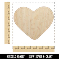 Heart Sprinkle Cookie Unfinished Wood Shape Piece Cutout for DIY Craft Projects