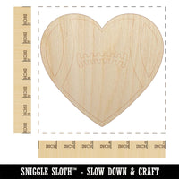 Heart Shaped Football Sports Unfinished Wood Shape Piece Cutout for DIY Craft Projects