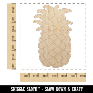 Pineapple Fruit Drawing Unfinished Wood Shape Piece Cutout for DIY Craft Projects