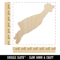 Silly Rubber Chicken Unfinished Wood Shape Piece Cutout for DIY Craft Projects