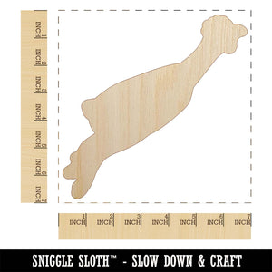 Silly Rubber Chicken Unfinished Wood Shape Piece Cutout for DIY Craft Projects