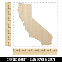 California State Silhouette Unfinished Wood Shape Piece Cutout for DIY Craft Projects