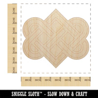 Celtic Love Knot Outline Unfinished Wood Shape Piece Cutout for DIY Craft Projects