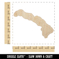 Hawaii State Silhouette Unfinished Wood Shape Piece Cutout for DIY Craft Projects