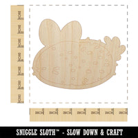 Kawaii Sea Bunny Slug Unfinished Wood Shape Piece Cutout for DIY Craft Projects