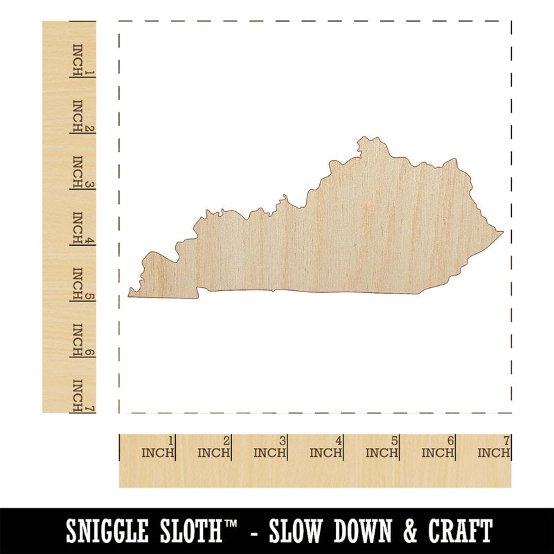 Kentucky State Silhouette Unfinished Wood Shape Piece Cutout for DIY Craft Projects