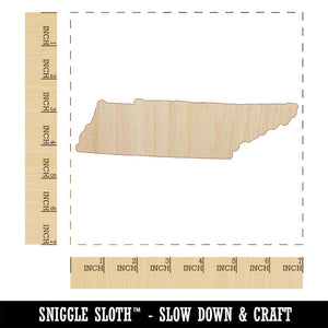 Tennessee State Silhouette Unfinished Wood Shape Piece Cutout for DIY Craft Projects