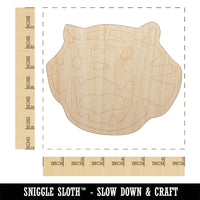 Cute and Fierce Tiger Head Unfinished Wood Shape Piece Cutout for DIY Craft Projects