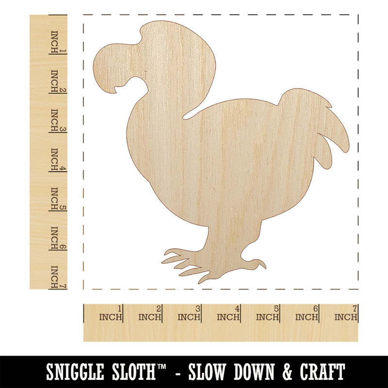 Extinct Dodo Bird Unfinished Wood Shape Piece Cutout for DIY Craft Projects