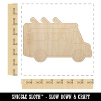 Food Truck Vehicle Unfinished Wood Shape Piece Cutout for DIY Craft Projects