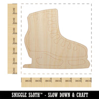 Ice Skating Figure Skates Unfinished Wood Shape Piece Cutout for DIY Craft Projects