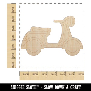 Moped Scooter Motor Vehicle Unfinished Wood Shape Piece Cutout for DIY Craft Projects