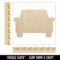 Parked Car Automobile Icon Unfinished Wood Shape Piece Cutout for DIY Craft Projects