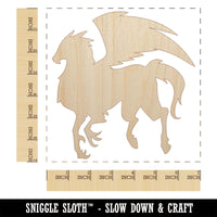 Regal Hippogriff Fantasy Silhouette Unfinished Wood Shape Piece Cutout for DIY Craft Projects