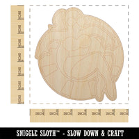 Summer Woman in Swimsuit Floating Unfinished Wood Shape Piece Cutout for DIY Craft Projects