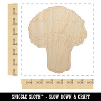 Vegetable Broccoli Unfinished Wood Shape Piece Cutout for DIY Craft Projects