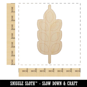 Wheat Food Icon Unfinished Wood Shape Piece Cutout for DIY Craft Projects