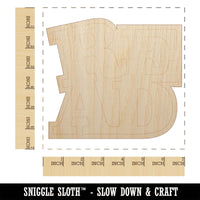 Read Stacked Text Unfinished Wood Shape Piece Cutout for DIY Craft Projects