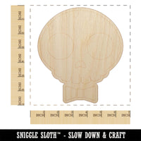 Dapper Skull with Bowtie Unfinished Wood Shape Piece Cutout for DIY Craft Projects