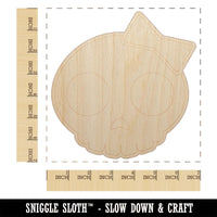 Sassy Skull with Hairbow Unfinished Wood Shape Piece Cutout for DIY Craft Projects