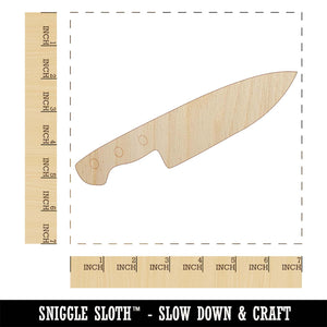 Chef Knife for Cooking Unfinished Wood Shape Piece Cutout for DIY Craft Projects