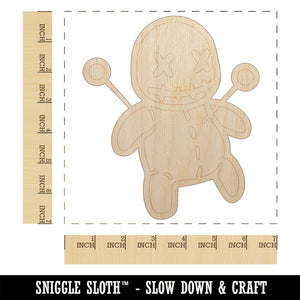 Creepy Voodoo Doll Unfinished Wood Shape Piece Cutout for DIY Craft Projects