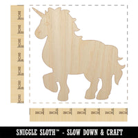 Elegant Majestic Mythical Unicorn Unfinished Wood Shape Piece Cutout for DIY Craft Projects